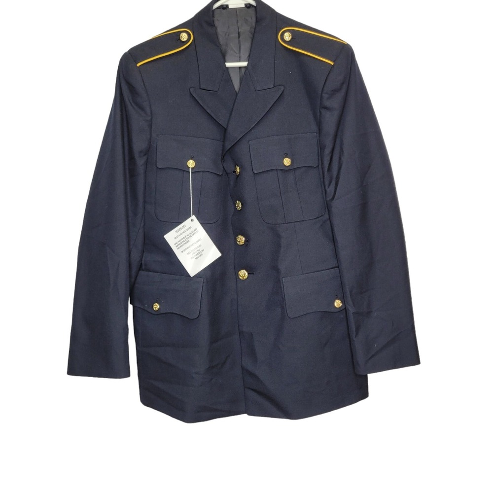 US Army Blue 450 Poly/Wool Fusible DeRossi & Son Size 40RC Blue Pockets Logistic